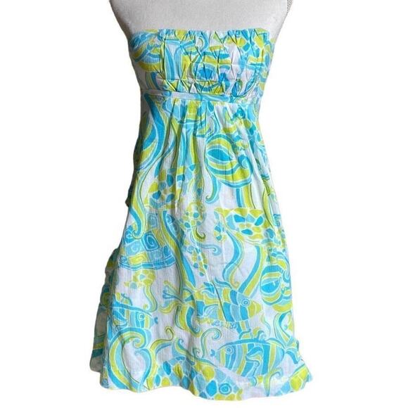 Lilly Pulitzer Dresses & Skirts - Lilly Pulitzer Strapless Mini Dress - Abstract Multicolor Paisley, Size 2 Floral